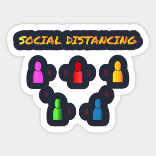 Social Distancing Sticker